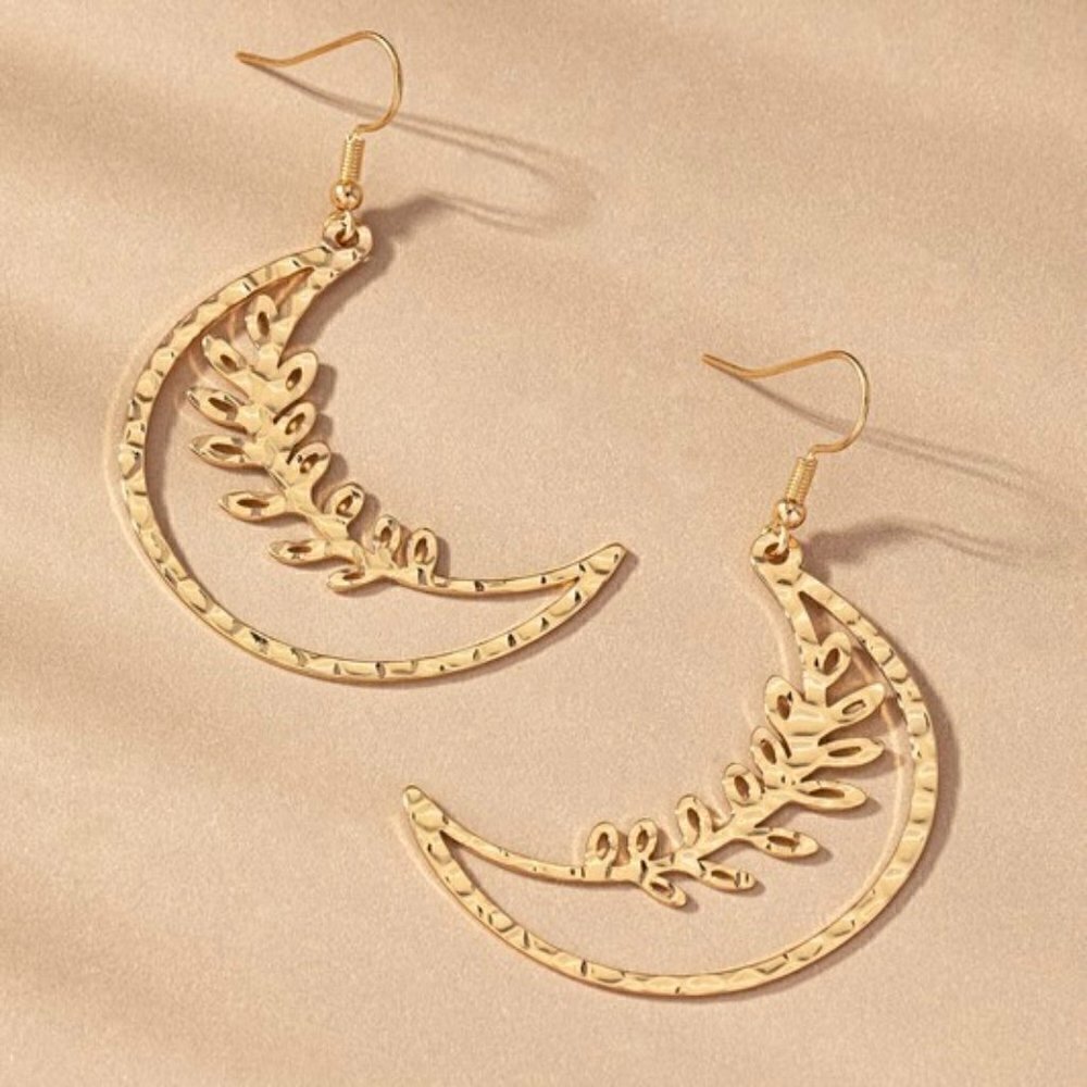 SHEA MOON LEAF DROP EARRINGS